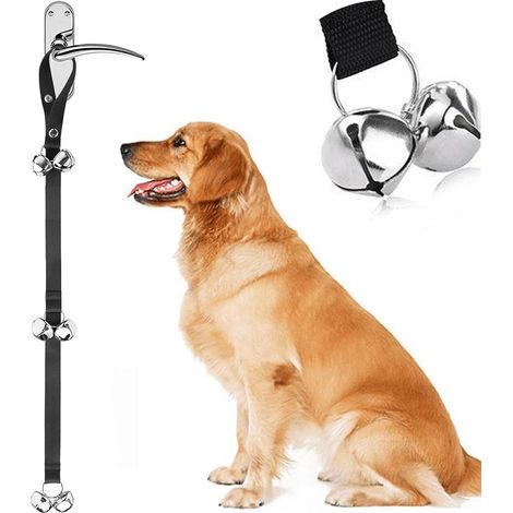 Chien Sonnette Cloches de Chien Chiot de Formation de Toilette, Sonnette de Formation Interne (Noir) (1/5)