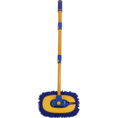 Brosse de lavage de voiture extensible à long manche, serpillière de nettoyage de voiture en microfibre super absorbante et douce, adaptée au nettoyage des vitres de voiture et des unités de climatisa (1/5)