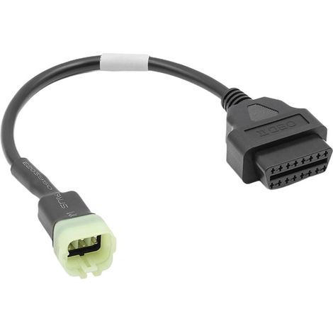 Câble adaptateur OBD2 6 broches vers 16 broches pour diagnostic moto, connecteur de détection de pannes. (1/5)