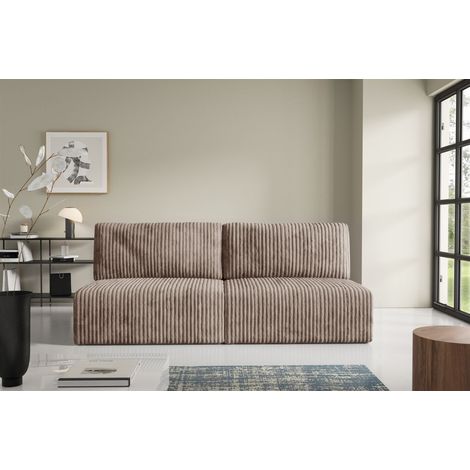 Sofa 3-Sitzer mit Schlaffunktion NATALIA XS in Stoff Tilia Beige