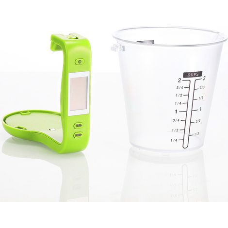 Balance de cuisine numérique et verre doseur avec écran LCD noir-AquaForge