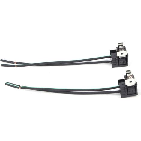 Douille d'ampoule de phare H1 – Lot de 2 – Connecteur faisceau pré-câblé 12V-24V – Matériaux résistants à la chaleur