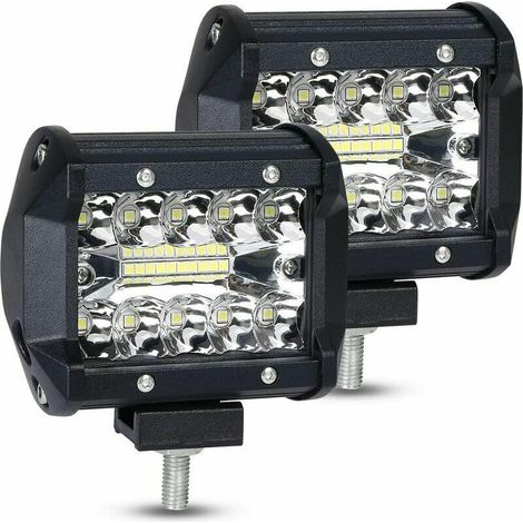 [JAMAIS UTILISÉ] E 60 W LED-Arbeitsscheinwerfer, Flood Spot Combo Nebelscheinwerfer-Fahrlampe, LED-Scheinwerfer mit großer Reichweite, Fahrlicht für die Bootskabine von Geländefahrzeugen (1/4)