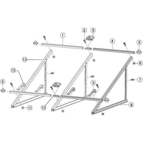 Buderus Montageset f. 5 SKN4.0-s, Flachd bauseit.Befestigung, incl.Anschluss-Satz - 7736615456 von Buderus