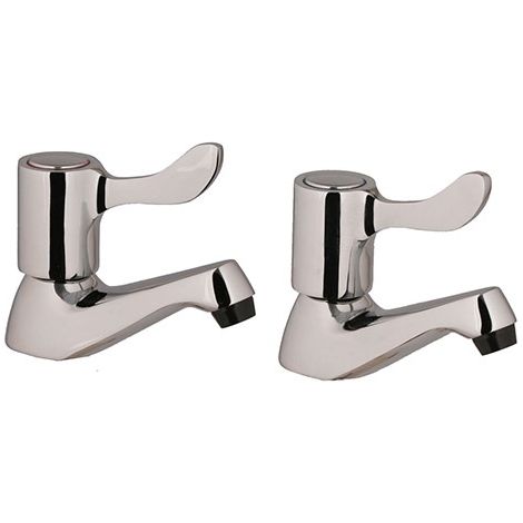 Pro Tap Lever Bath Pillar Taps 298626CP Chrome Plated
