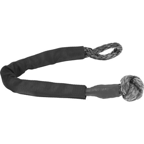 Corde de remorquage synthétique à manille souple, capacité de charge de 16 tonnes, longueur de 600 mm, pour la manutention de charges et le remorquage de véhicules. (1/5)