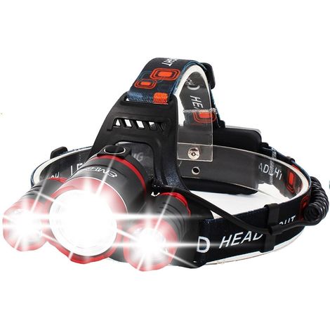 Trade Shop - Lámpara De Antorcha Led Recargable Led 3 Led Cree T6 R5 Rj3000 5000 Lumen -