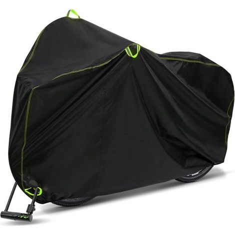 Housse de vélo d'extérieur,Housse de vélo imperméable et robuste, résistante à la poussière, aux UV, respirante, avec boucle antivol pour scooter, camping-car, trajets urbains