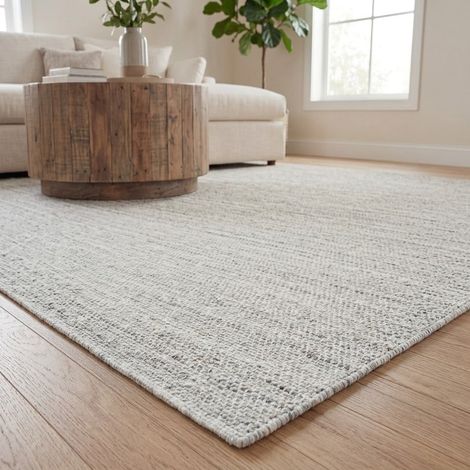 Kilim moderne Tapis Dream - 200x150cm, Rectangular - 100% Laine vierge - Tissé main - Argent