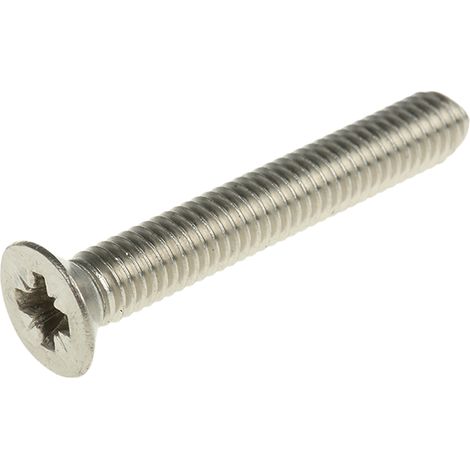 Vis à métaux RS PRO M6 à tête Fraisée Pozidriv en Acier Inoxydable, 40mm ( Prix pour Sachet de 50 ) (1/2)