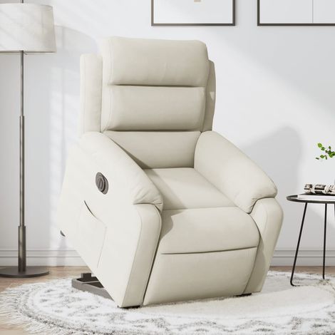 Relaxsessel mit Aufstehhilfe Elektrisch Creme Samt vidaXL (1/5)