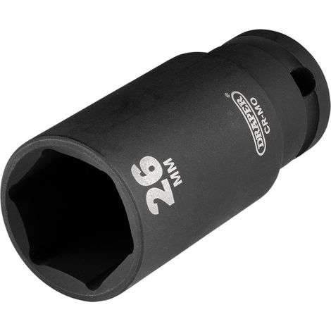 Draper 26mm Deep Impact Socket for 1/2-Inch Drive – Metric Deep Impact Sockets for Heavy-Duty Automotive and Mechanical Use