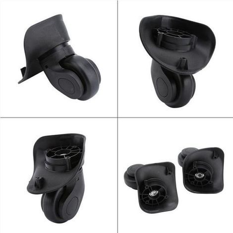 Universelle Kofferrollen, weiche Kofferrollen, 1 Paar schwarze PVC-Lenkrollen als Ersatz, Verschleißrolle (1/5)