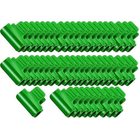 Lot de 50 Clips de fixation, Plastique PP, Pour tubes 16 mm, Serre tunnel, Filet et film protecteur (1/5)