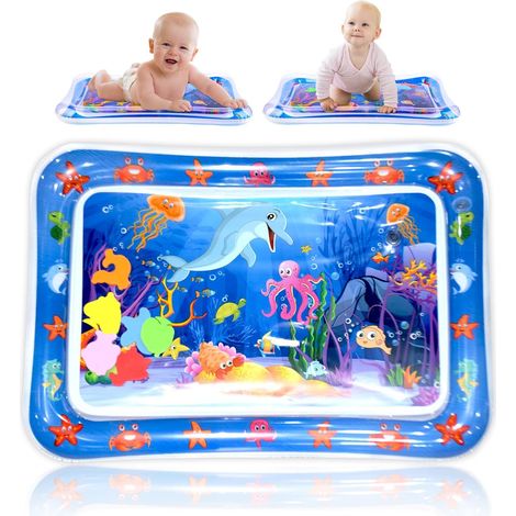 Alfombra de Agua para bebé, Alfombra Inflable para bebés de 3 a 6 a 9 Meses recién Nacidos, centros de Actividad en Interiores, Regalo Divertido, Estimulación del Crecimiento de Bebé (C) (1/5)