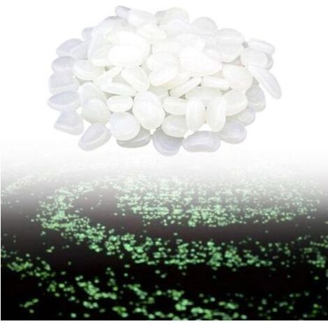 100 Pièces Pierres Lumineuses Cailloux Colorés Lueur Lumineuse De Galet Foncé pour La Décoration De Couloir De Jardin D'aquarium Blanc (1/4)