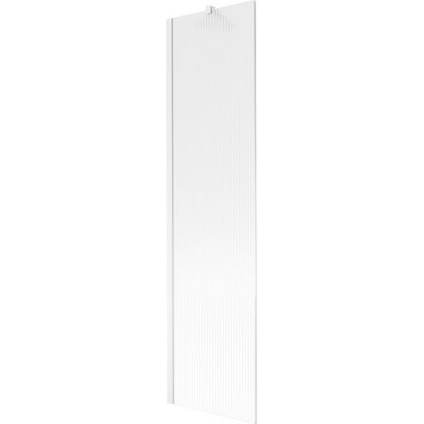 Mexen Next Wannenwand 1-flügelig 50 x 150 cm, Streifen, weiß - 895-050-000-00-09-20