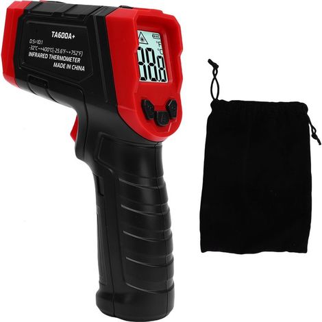 Thermomètre infrarouge haute précision -32 °C à 400 °C (37 °F / 932 °F) - Écran LCD - Idéal pour la cuisson, la friture, le barbecue, la viande et le congélateur (1/5)