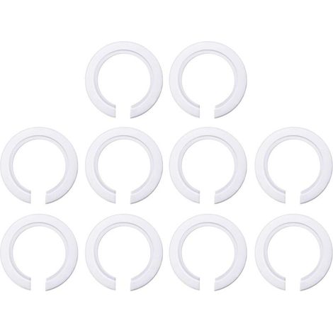 Set mit 10 Kunststoff-Adapterringen für E27- auf E14/B22-Lampenschirme, E27-Reduzierring (42 mm auf 29 mm) mit Duplex-Befestigungsring, weiß (1/4)