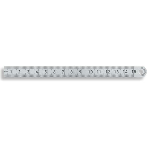 Maßstab biegsam Federbandstahl rostfrei Teilung B:1/1mm+1/2mm 300/13x0,5mm
