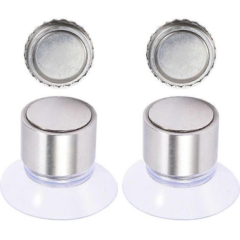 Lot de 2 porte-savons magnétiques créatifs à suspendre au mur pour salle de bain-3.1x1.9cm-Silver