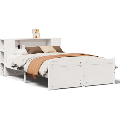 Maison Exclusive - Letto Libreria senza Materasso Bianco 150x200 cm Legno di Pino