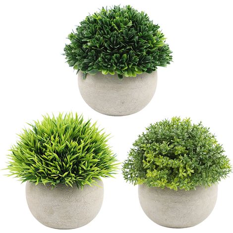 3 petites plantes artificielles pour l'intérieur et l'extérieur (1/4)