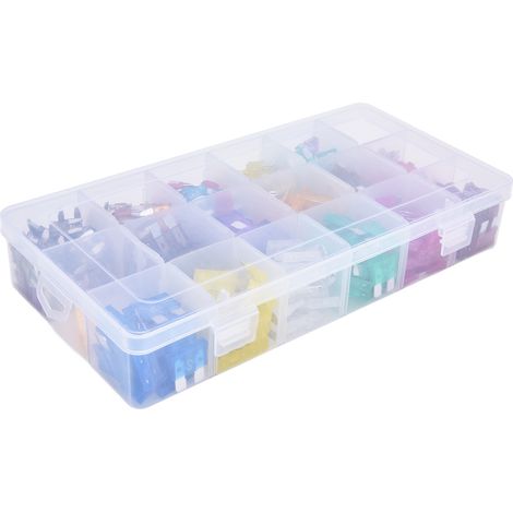 Packung mit 485 Flachsicherungen aus Aluminiumlegierung, Kfz-Sortiment 2A-40A, mittlere und kleine Größe (1/5)
