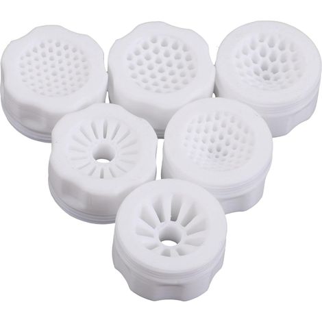 6 Pièces Filtre Robinet Blanc en Plastique (1/5)
