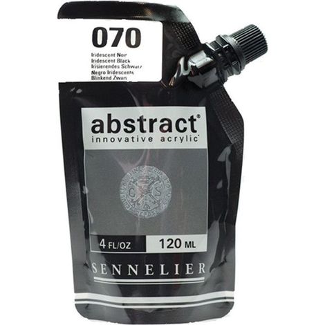 Peinture acrylique en sachet - Iridescent noir - 120ml - Sennelier