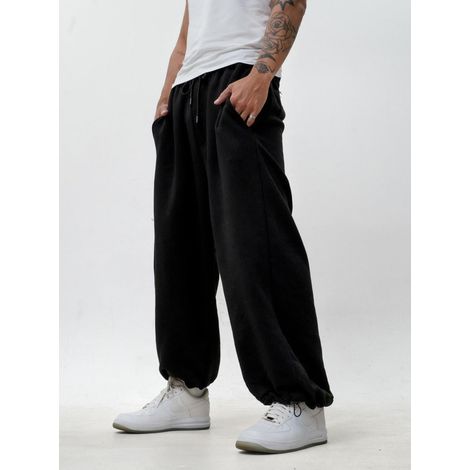Pantaloni della tuta larghi da uomo Jigga Wear Pure XL, neri (1/5)