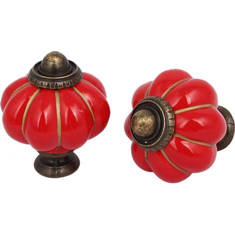 Home Office Möbel Keramik Kürbis Form Pull Griff Knob Rot 2tlg (fe770cd088a95accf1b5b545c1b72b4c) (1/3)