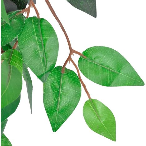 vidaXL Planta artificial árbol ficus con macetero 90 cm (1/2)