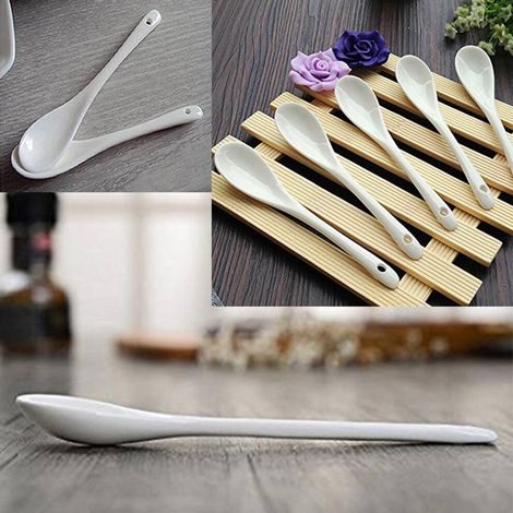 Juego de 25 cucharas de cerámica: cucharillas de té, cucharas de mermelada y cucharas de miel. (1/2)