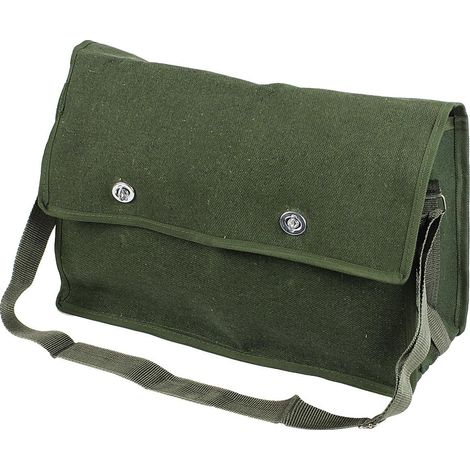 Verstellbarer Schultergurt Turn Lock Schnalle Doppeltaschen Army Green Carpenter Elektriker Sac en