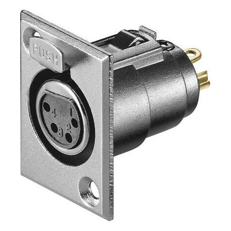 Wentronic XLR 187-4 G XLR FM 4 Pin Acero Inoxidable - Conector (Acero Inoxidable) (1/2)