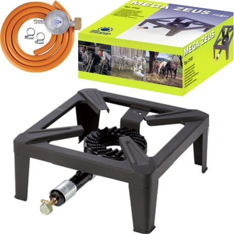 Poêle à gaz industriel MEGA ZEUS 7 kW 40x40 cm (1/2)