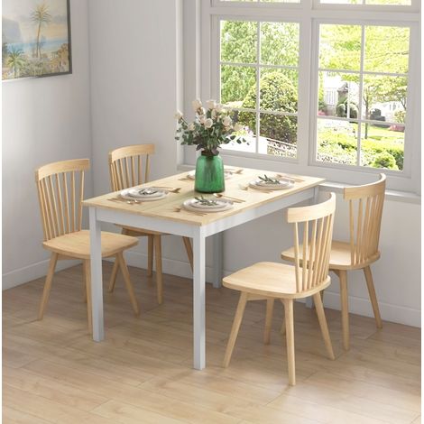 Tavolo da pranzo 120 x 75 cm per 4 persone, legno di pino, naturale OKMYHOME (1/5)