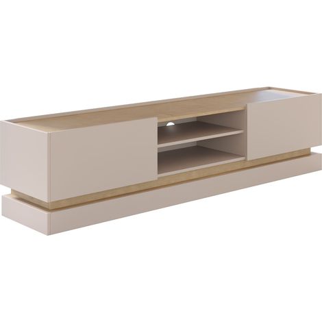 Meuble TV Comfivo Tilia, Cachemire + Chêne, Le nombre de portes: 0, Nombre de tiroirs: 0, 200x47x37cm