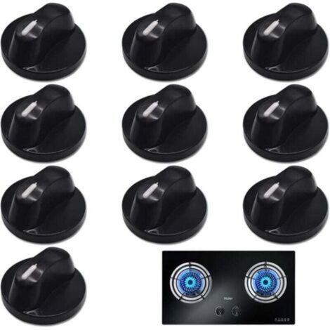 Lot de 10 boutons de commande universels en plastique pour four rotatif interrupteur de réglage 8 mm trou cuisine cuisinière à gaz boutons poêles boutons de commande (1/4)