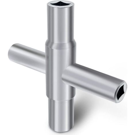 1 Clé à purge 4 voies Acier 40 CR pour tiges 6.5mm 7mm 8mm 9mm robinets et valves (1/5)