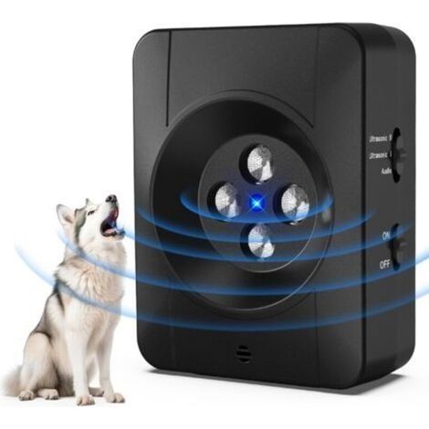 Anti Aboiement pour Chien,Auto Dispositif Anti Aboiement,Ultrasons 33FT Anti Aboiement pour Chien avec 3 Modes,Anti Aboiement Chien Voisin,IPX4 pour Anti-Aboiement Chiens l'extérieur et l'intérieur (1/4)