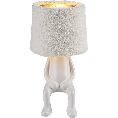 Lampe de table céramique crème E14 Rabalux 30cm Smurfy (1/5)