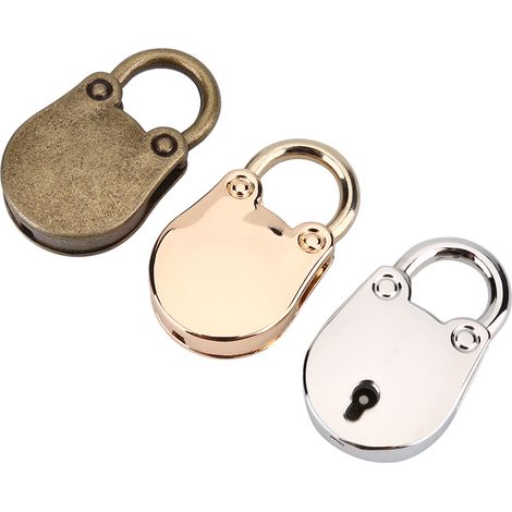 Coffret 3 Cadenas Vintage à Clés Squelettes et Carnet de Serrure en Métal Argenté, Doré, Cuivré (1/5)