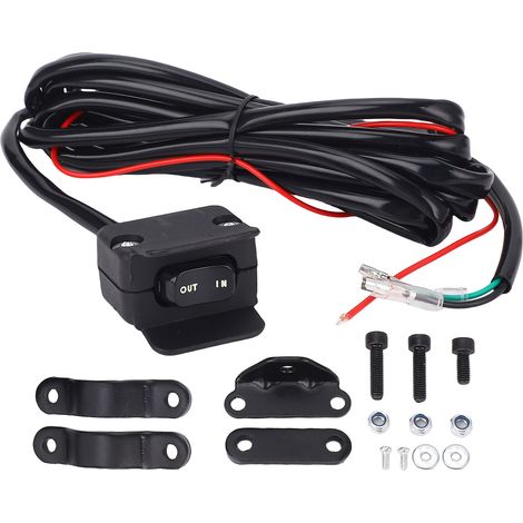 Ortviai Interrupteur à bascule pour treuil 12 V étanche, support de fixation pour guidon, compatible avec KFI, WARN, Ramsey, Superwinch