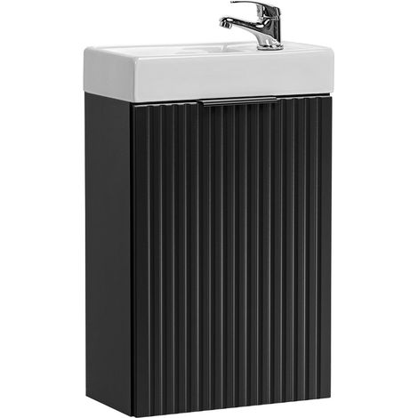 Mueble lavamanos 40cm 1 puerta Adriel Negro (1/5)