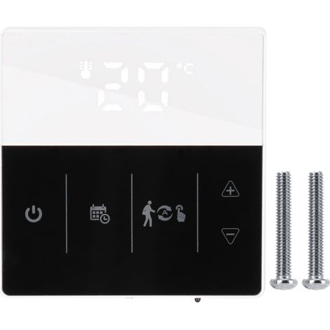 Thermostat WiFi mural HY609W contrôleur de température chauffage 110-250V (Noir Blanc) (1/5)