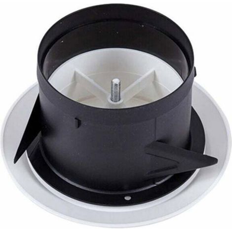 Bouche d'extraction et d'insufflation d'air 100 SL.GT 3 griffes articules Grille de ventilation plastique ronde (1/4)