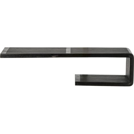 Étagère murale noire à lattes en bois - noir (1/4)