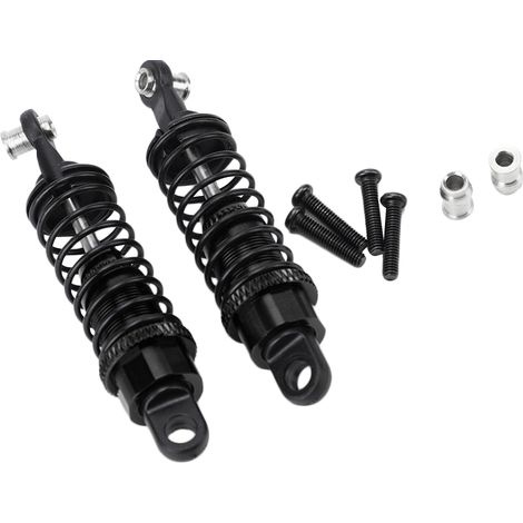 Lot de 2 amortisseurs en alliage d'aluminium A580018 pour voiture RC WLtoys A959 1/18, noir (1/5)